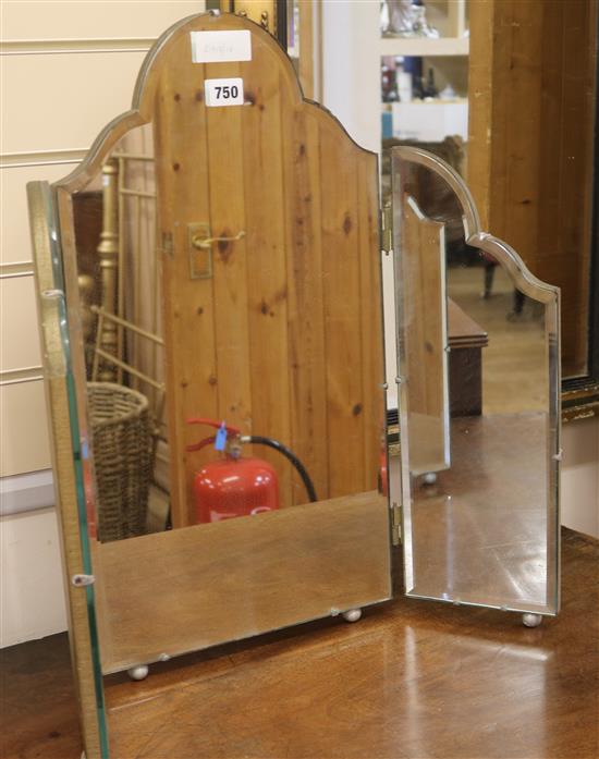 A dressing table mirror, H.57.5cm
